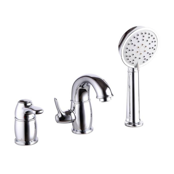 Смеситель на борт ванны на 3 отверстия с керамическим дивертором, IDDIS Oldie OLDSB30i07, хром